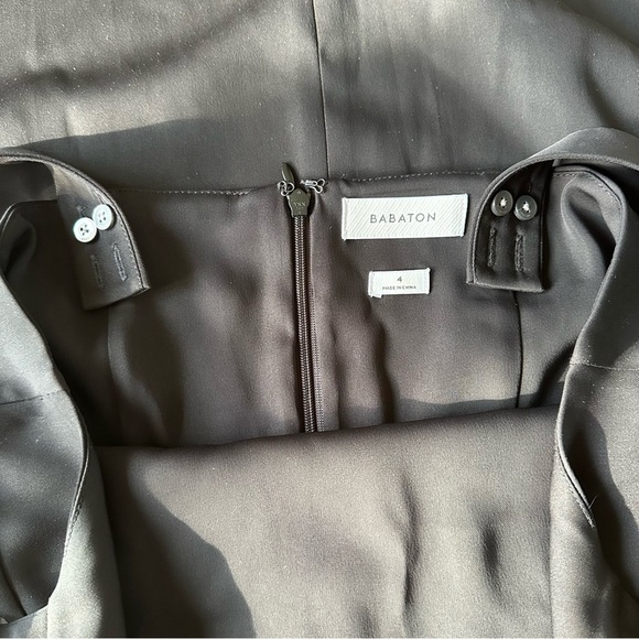 Aritzia Babaton 90s Slit Midi Black Dress Sz 4 - Picture 10 of 15